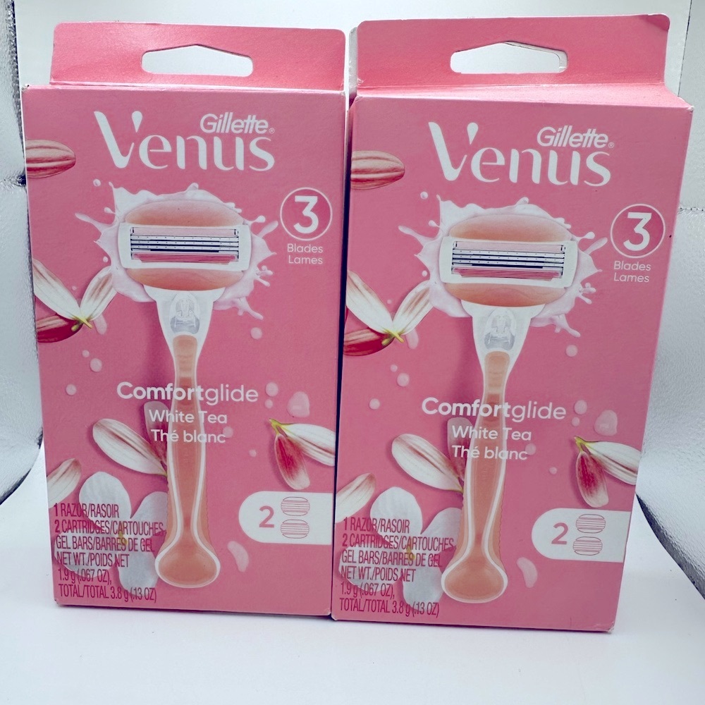 2 Gillette Venus Comfortglide Razors - Pink NEW